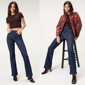 Good American Always Fits Classic Slim Bootcut Jeans Size 6-12 Dark Wash